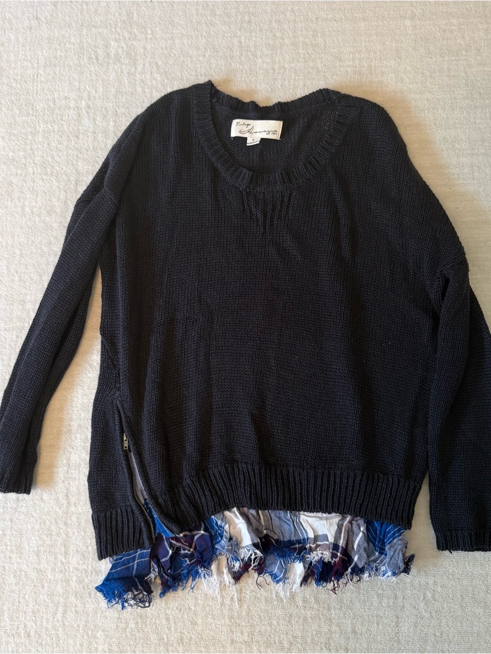Vintage Havana Faux Layered Sweater